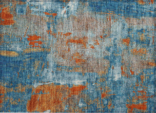 Piper Looms Chantille Abstract ACN989 Navy Machine Washable Area Rug Scatter Main Image