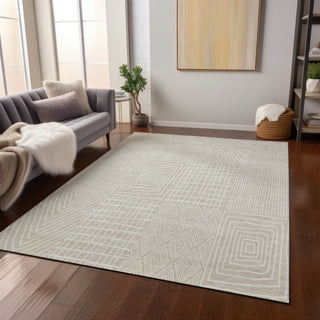 Piper Looms Chantille Geometric ACN990 Beige Machine Washable Area Rug Lifestyle Image Feature