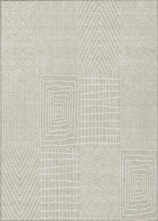 Piper Looms Chantille Geometric ACN990 Beige Machine Washable Area Rug main image