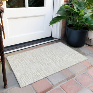 Piper Looms Chantille Geometric ACN990 Beige Machine Washable Area Rug Scatter Outdoor Lifestyle Image Feature