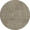 Piper Looms Chantille Geometric ACN990 Brown Machine Washable Area Rug Round Main Image