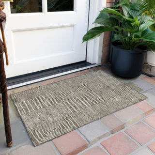 Piper Looms Chantille Geometric ACN990 Brown Machine Washable Area Rug Scatter Outdoor Lifestyle Image Feature