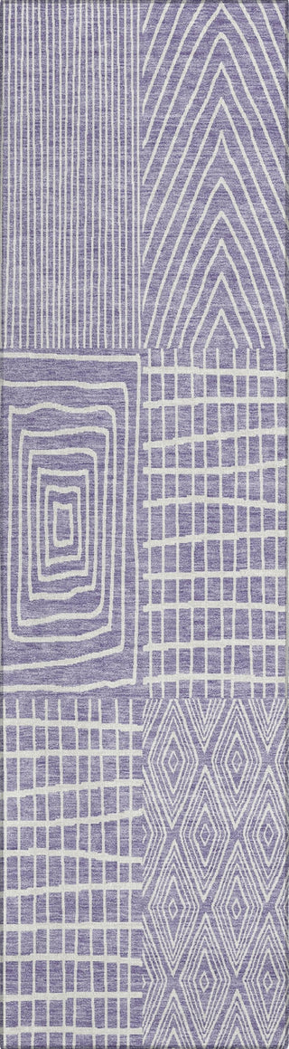 Piper Looms Chantille Geometric ACN990 Lavender Machine Washable Area Rug Runner Main Image