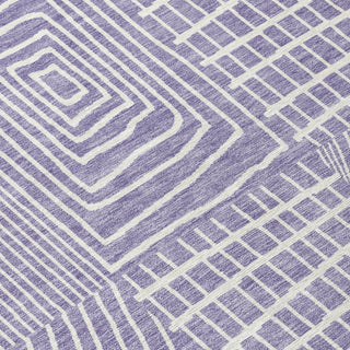 Piper Looms Chantille Geometric ACN990 Lavender Machine Washable Area Rug Swatch Image