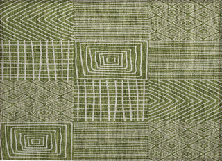 Piper Looms Chantille Geometric ACN990 Olive Machine Washable Area Rug Scatter Main Image
