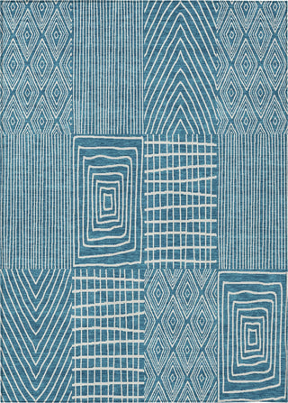 Piper Looms Chantille Geometric ACN990 Teal Machine Washable Area Rug main image