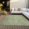 Piper Looms Chantille Lines ACN991 Aloe Machine Washable Area Rug Outdoor Lifestyle Image Feature