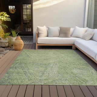 Piper Looms Chantille Lines ACN991 Aloe Machine Washable Area Rug Outdoor Lifestyle Image Feature