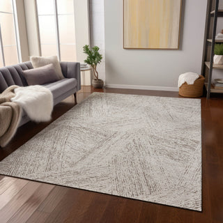 Piper Looms Chantille Lines ACN991 Beige Machine Washable Area Rug Lifestyle Image Feature