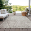 Piper Looms Chantille Lines ACN991 Beige Machine Washable Area Rug Outdoor Lifestyle Image Feature