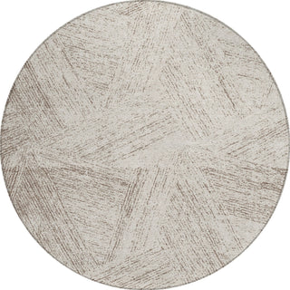 Piper Looms Chantille Lines ACN991 Beige Machine Washable Area Rug Round Main Image
