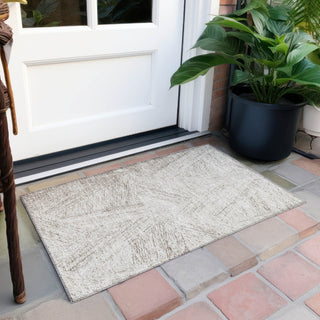 Piper Looms Chantille Lines ACN991 Beige Machine Washable Area Rug Scatter Outdoor Lifestyle Image Feature