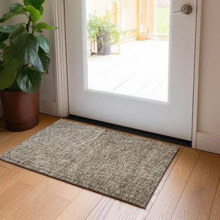 Piper Looms Chantille Lines ACN991 Chocolate Machine Washable Area Rug Scatter Lifestyle Image Feature