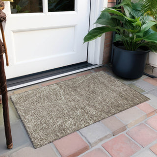 Piper Looms Chantille Lines ACN991 Chocolate Machine Washable Area Rug Scatter Outdoor Lifestyle Image Feature