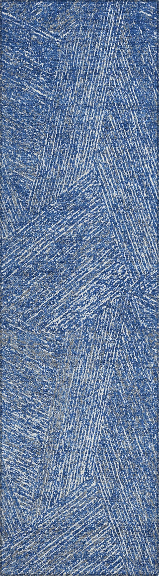Piper Looms Chantille Lines ACN991 Navy Machine Washable Area Rug Runner Main Image