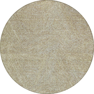 Piper Looms Chantille Lines ACN991 Putty Machine Washable Area Rug Round Main Image