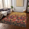 Piper Looms Chantille Floral ACN992 Gold Machine Washable Area Rug Lifestyle Image Feature