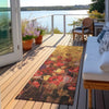 Piper Looms Chantille Floral ACN992 Gold Machine Washable Area Rug Runner Outdoor Lifestyle Image Feature