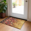 Piper Looms Chantille Floral ACN992 Gold Machine Washable Area Rug Scatter Lifestyle Image Feature