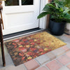 Piper Looms Chantille Floral ACN992 Gold Machine Washable Area Rug Scatter Outdoor Lifestyle Image Feature