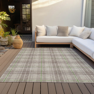 Piper Looms Chantille Plaid ACN993 Beige Machine Washable Area Rug Outdoor Lifestyle Image Feature
