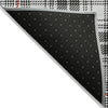 Piper Looms Chantille Plaid ACN993 Black Machine Washable Area Rug Backing Image