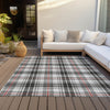 Piper Looms Chantille Plaid ACN993 Black Machine Washable Area Rug Outdoor Lifestyle Image Feature