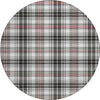 Piper Looms Chantille Plaid ACN993 Black Machine Washable Area Rug Round Main Image