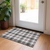 Piper Looms Chantille Plaid ACN993 Black Machine Washable Area Rug Scatter Lifestyle Image Feature