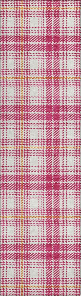 Piper Looms Chantille Plaid ACN993 Blush Machine Washable Area Rug Runner Main Image
