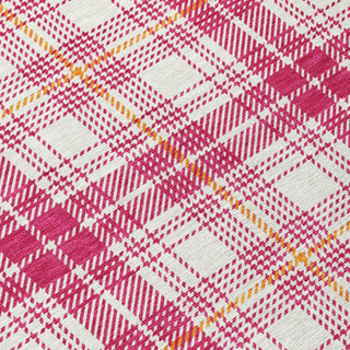 Piper Looms Chantille Plaid ACN993 Blush Machine Washable Area Rug Swatch Image