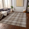 Piper Looms Chantille Plaid ACN993 Brown Machine Washable Area Rug Lifestyle Image Feature