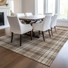 Piper Looms Chantille Plaid ACN993 Brown Machine Washable Area Rug Lifestyle Image Feature