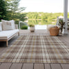 Piper Looms Chantille Plaid ACN993 Brown Machine Washable Area Rug Outdoor Lifestyle Image Feature