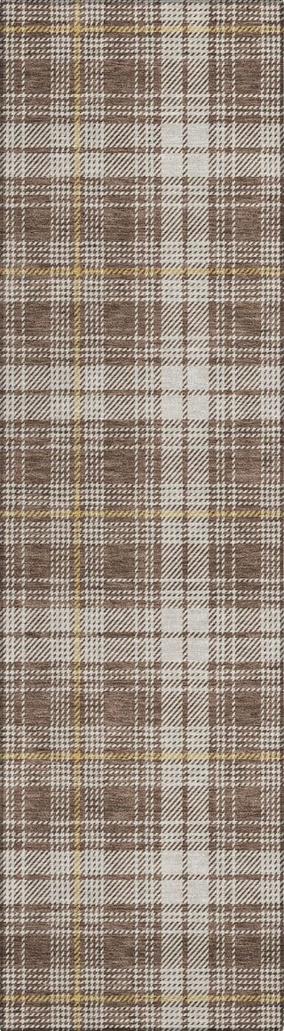 Piper Looms Chantille Plaid ACN993 Brown Machine Washable Area Rug Runner Main Image