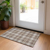 Piper Looms Chantille Plaid ACN993 Brown Machine Washable Area Rug Scatter Lifestyle Image Feature