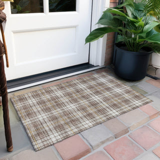 Piper Looms Chantille Plaid ACN993 Brown Machine Washable Area Rug Scatter Outdoor Lifestyle Image Feature