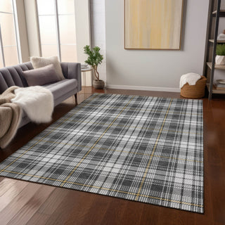 Piper Looms Chantille Plaid ACN993 Charcoal Machine Washable Area Rug Lifestyle Image Feature