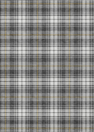 Piper Looms Chantille Plaid ACN993 Charcoal Machine Washable Area Rug main image