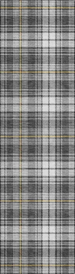 Piper Looms Chantille Plaid ACN993 Charcoal Machine Washable Area Rug Runner Main Image