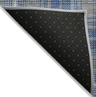 Piper Looms Chantille Plaid ACN993 Gray Machine Washable Area Rug Backing Image