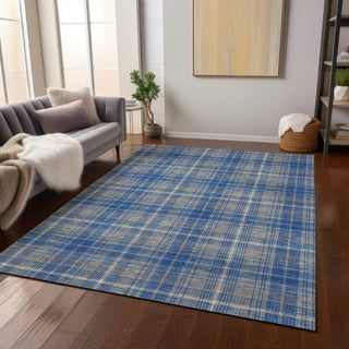 Piper Looms Chantille Plaid ACN993 Gray Machine Washable Area Rug Lifestyle Image Feature