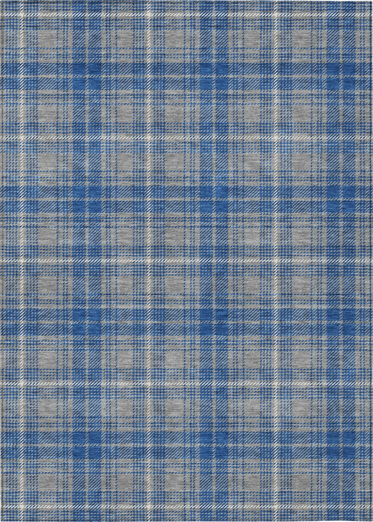 Piper Looms Chantille Plaid ACN993 Gray Machine Washable Area Rug main image