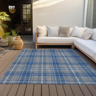 Piper Looms Chantille Plaid ACN993 Gray Machine Washable Area Rug Outdoor Lifestyle Image Feature