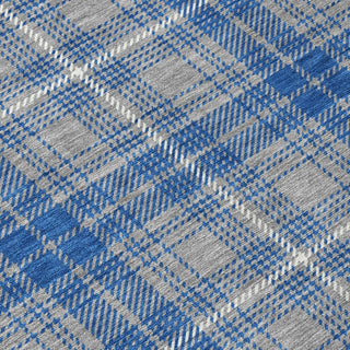 Piper Looms Chantille Plaid ACN993 Gray Machine Washable Area Rug Swatch Image