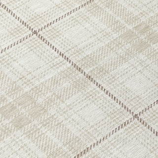 Piper Looms Chantille Plaid ACN993 Ivory Machine Washable Area Rug Swatch Image