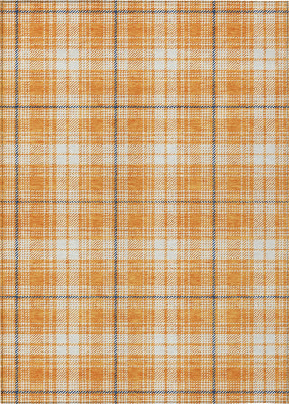 Piper Looms Chantille Plaid ACN993 Orange Machine Washable Area Rug main image