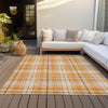 Piper Looms Chantille Plaid ACN993 Orange Machine Washable Area Rug Outdoor Lifestyle Image Feature
