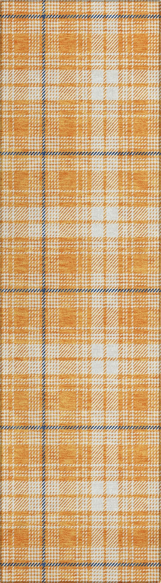 Piper Looms Chantille Plaid ACN993 Orange Machine Washable Area Rug Runner Main Image