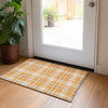 Piper Looms Chantille Plaid ACN993 Orange Machine Washable Area Rug Scatter Lifestyle Image Feature